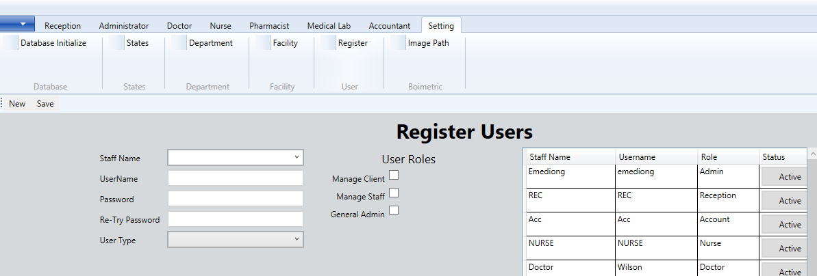 Electronic Medical Record Register users